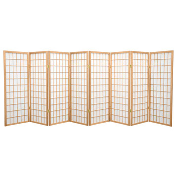 Modern Room Divider, 8 Panels Design With Double Brass Hinges & Lattice Pattern