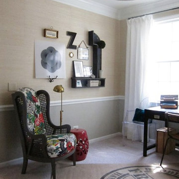 Homework/music room - eclectic, collected, fresh
