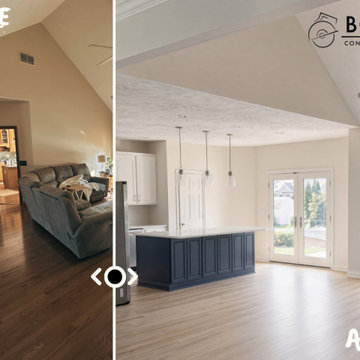 Open-Concept Kitchen & Living Room Remodel — Pittsboro, IN