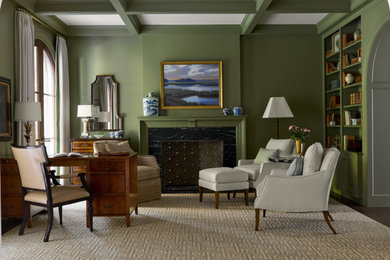 Elegant home office photo in Dallas