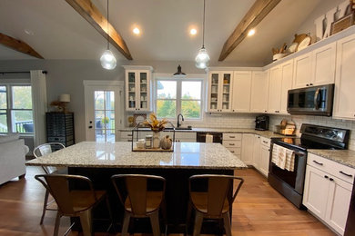 Example of a cottage kitchen design in Other