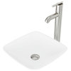 VIGO Hyacinth Matte Stone Vessel Bathroom Sink With Seville Vessel Faucet