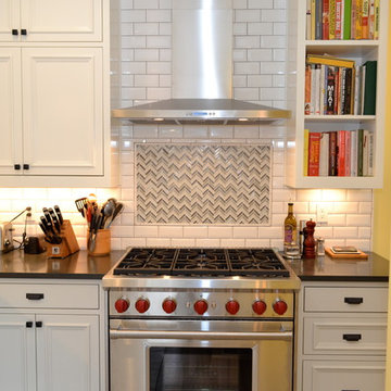 Spacious white kitchen