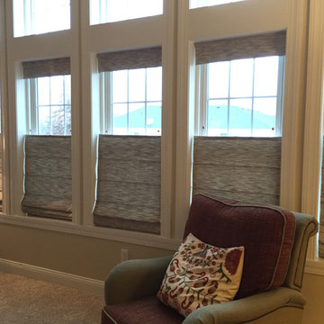 Family Room top down bottom up roman shades