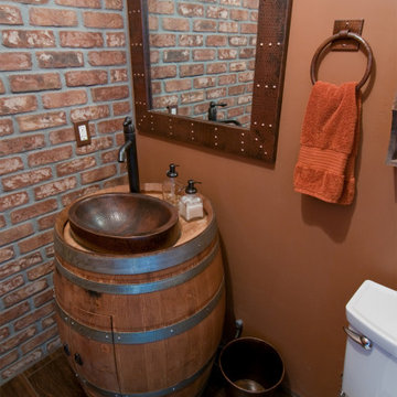 Hammered Copper Waste Bin / Trash Can (TC11DB)