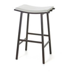 Nathan Modern Backless Saddle Stool by Amisco - Bar Stools And Counter Stools