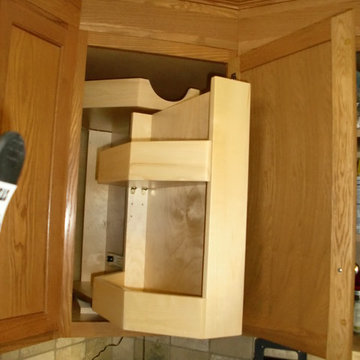 Glide-Around Corner Cabinet Solution