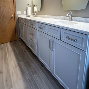 Corian Solid Surface Walk-In Shower - Primary Bathroom