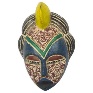 Novica Handmade Magical Face African Wood Mask