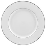 10 Strawberry Street - Double Line Dinner Plates, Set of 6, Silver - Silver Double Line : With a silver lining on the edge and verge, these dishes embrace the food with delicate majesty, simultaneously noble and reserved.