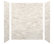 Transolid SaraMar 60"x36"x72" 3-Piece Shower Wall Kit, Biscotti Marble Velvet