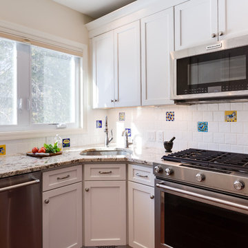 White Kitchen with a Pop of Color