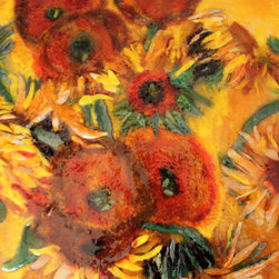 Wall decoration with fused glass Van Gogh's Sunflowers - Products
