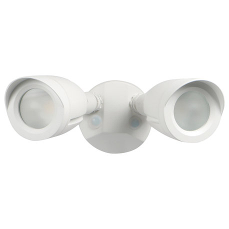 LED Security Light - Dual Head - White Finish - 3000K