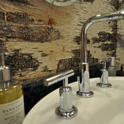 Bark House&reg; Veneer Laminates - White Birch Laminate Panel - Wallpaper