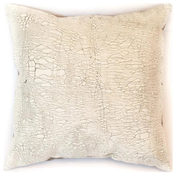 Allover Crackles Off-White Pillow