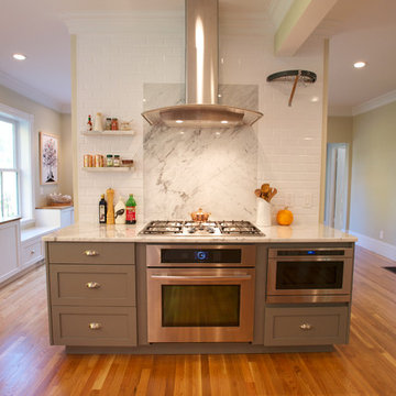 White Carrara Marble Kitchen
