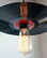 Vinyl Record Pendant Light, Black, Flat Record, 2-Prong Plug