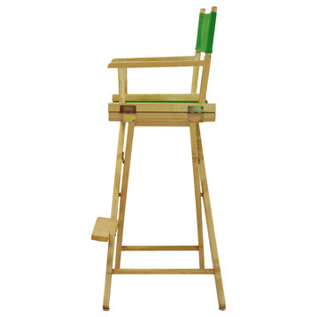 30" Director's Chair With Natural Frame, Green Canvas