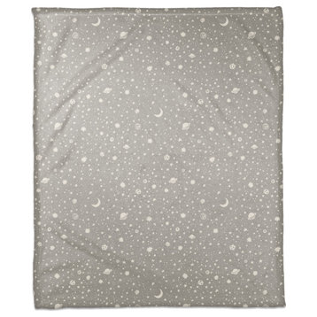 Space Doodle 50x60 Coral Fleece Blanket