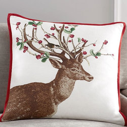 WINTER BERRY BUCK PILLOW COVER - Decorative Pillows