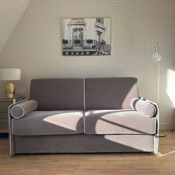 Un studio chic sous les toits