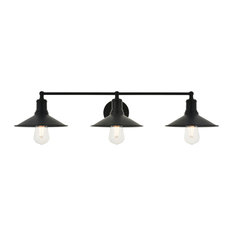 Elegant Lighting LD4033W33 Etude 3 Light 33"W Bathroom Vanity - Black