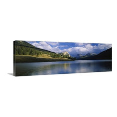 "Clouds over a mountain lake, Green River Lake and White Rock Mountain, Bridg...