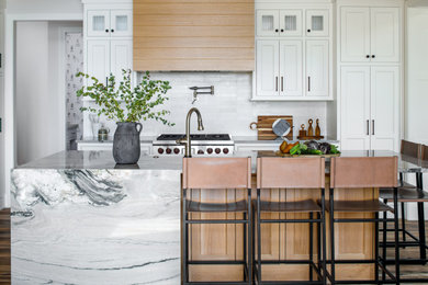 Example of a beach style kitchen design in Minneapolis