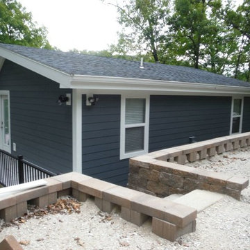 James Hardie Evening Blue Siding W/ Arctic White HardieTrim | Lake Ozark, MO.