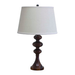 House of Troy Vermont Camelized Ash 26" Turned Table Lamp - Table Lamps