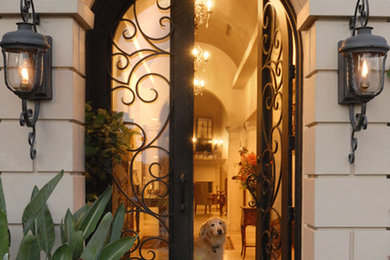 Inspiration for a mediterranean home design remodel in Houston