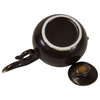 Chinese Handmade Distressed Brown Glaze Ceramic Accent Teapot Hws339