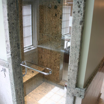Vermont Apple Green Slab Shower