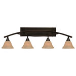 Toltec Lighting - Toltec Lighting 174-BC-508 Bow - Four Light Bath Bar - Shade Included.IS THIS A CHAIN HUNG FIXTURE?: NoWarranty: 1 YearAssembly Required: Yes* Number of Bulbs: 4*Wattage: 100W* BulbType: Medium* Bulb Included: No