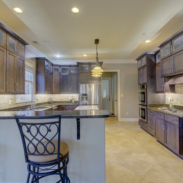 Balanced Kitchen Remodel with Dark Wood Cabinets