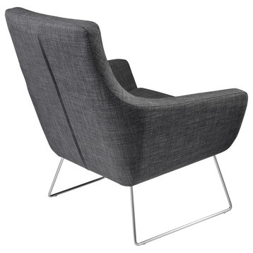 Kendrick Fabric Chair, Charcoal Gray