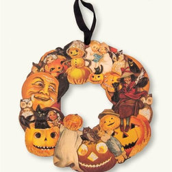 Cast Of Characters Wooden Halloween Wreath - Holiday Accents And Figurines
