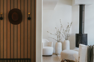 Example of a mountain style living room design in Other