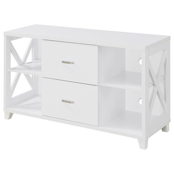 Oxford Deluxe Tv Stand With 2 Drawers And Shelves