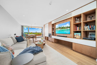 Inspiration for a contemporary family room in Sydney.