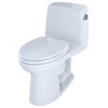 Toto Eco UltraMax 1.28 GPF ADA Toilet, Right-Hand Trip Lever, Cotton White