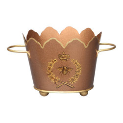 Bronze Bee & Garland Oval Cachepots - Area Rugs