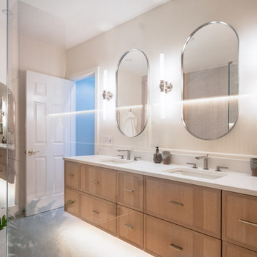 Warm Modern Japandi Bathroom Remodel with Spa-Inspired Design