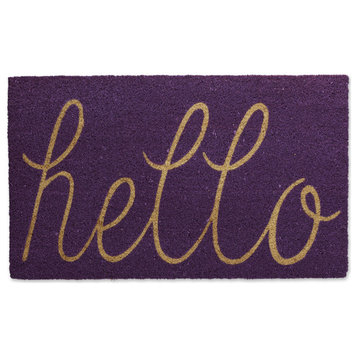 DII Purple Hello Doormat