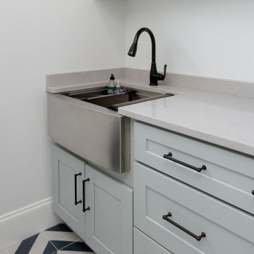 Grey Laundry Room