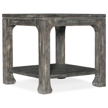 Hooker Furniture 5751-80113 26"W Elm and Poplar Wood End Table - Root Beer