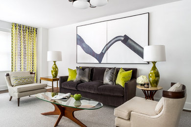Living room - modern living room idea in New York