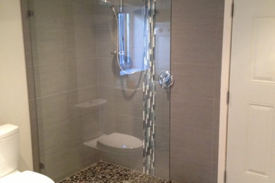 Bathroom - large contemporary bathroom idea in Vancouver