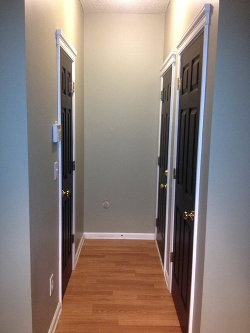 Black Interior door before and after